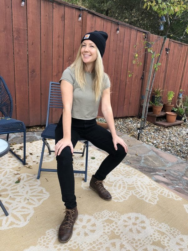 Woman wearing Granberg Beanie