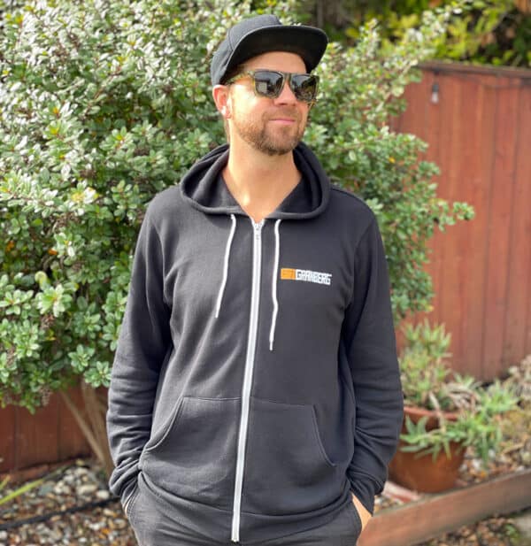 Granberg's Black Zip Up Hooded Granberg sweatshirt_2