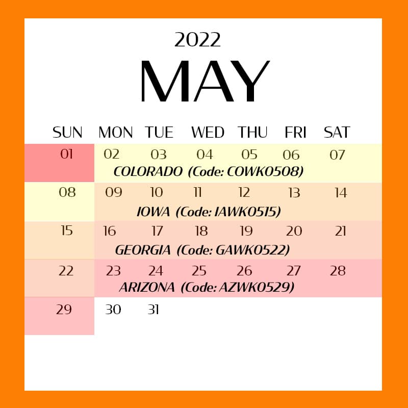Granberg's Calendar May 2022